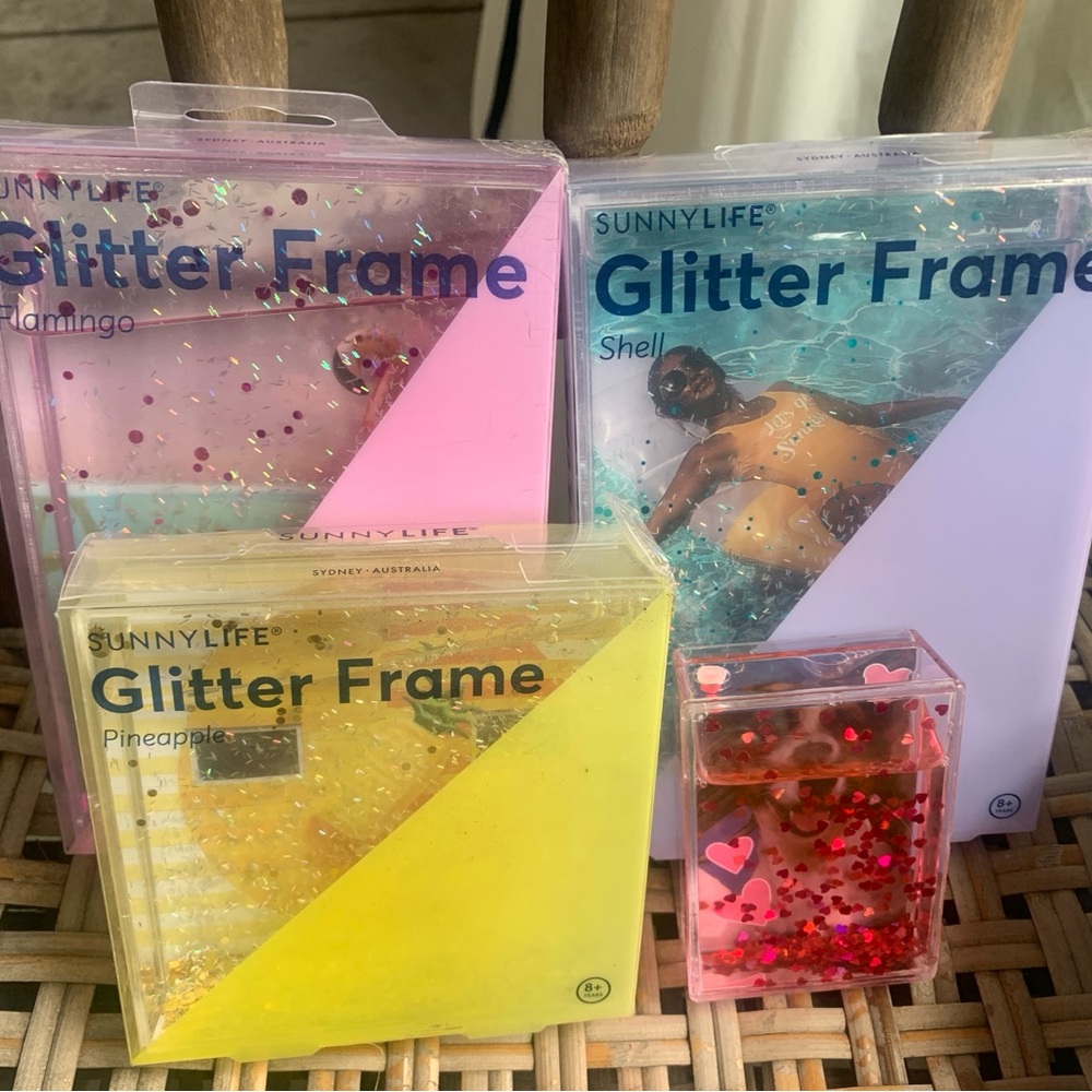 SET: Sunnylife Glitter Frame Set of 3 + bonus mini frame
